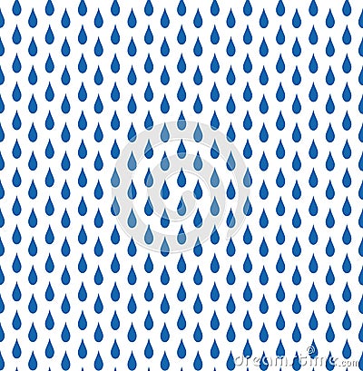 rain bakground with blue drops seamles, stock vector illustration Vector Illustration