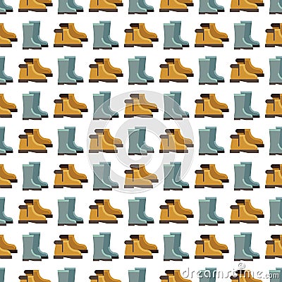 Rain boots seamless pattern design Vector Illustration