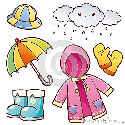 Rain Clothes Vector Illustration