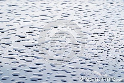 Rain Drop on the Table Stock Photo