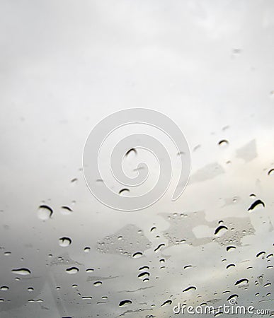 Window Rain Droplets Stock Photo