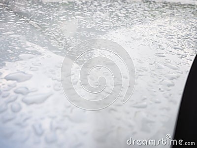 The rain drops on the car annoyed me every time after washing the car Stock Photo