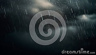 Rain drops falling texture. Abstract downpour wallpaper, water drops, nature element background Stock Photo