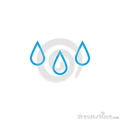 Rain drops icon isolated on white background. Vector illustration. Vector Illustration