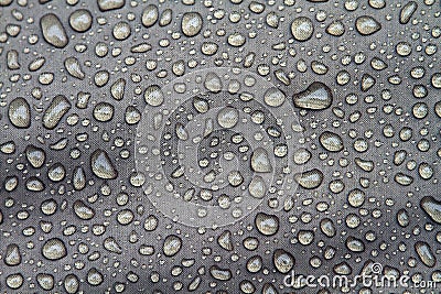 Rain drops on material Stock Photo