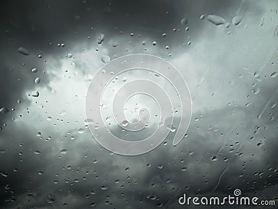 Rain drops on window Stock Photo