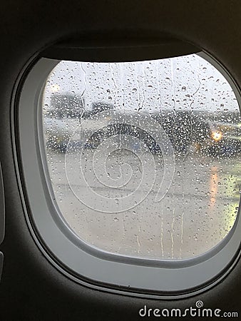 View from the window of the airplane Stock Photo