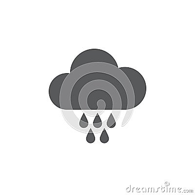 Rain icon isolated on white background. Vector illustration. Vector Illustration