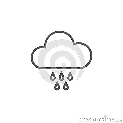 Rain icon isolated on white background. Vector illustration. Vector Illustration