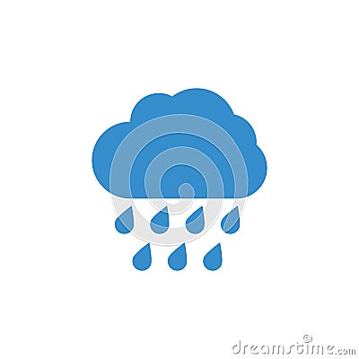 Rain icon in trendy flat style isolated on grey background. Cloud rain symbol for your web site design, logo, app, UI. Modern fore Vector Illustration