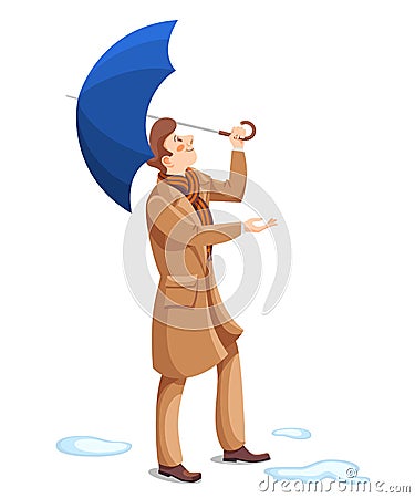 The rain is over. Vector Illustration