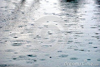 Rain puddle Stock Photo