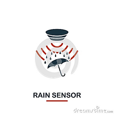 Rain Sensor icon from sensors icons collection. Creative two colors design symbol rain sensor icon. Web design, apps Vector Illustration