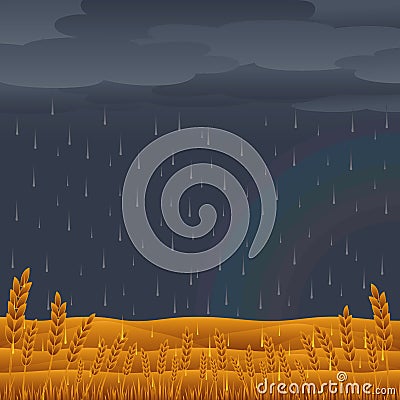 Rain Storm Vector Illustration