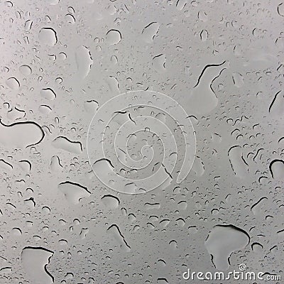 Rain on the sunroof Stock Photo