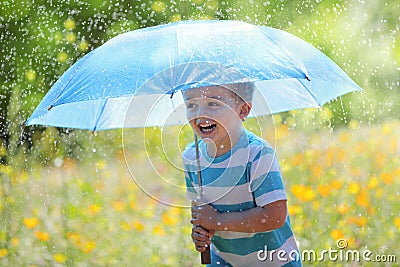 Rain and sunshine Stock Photo