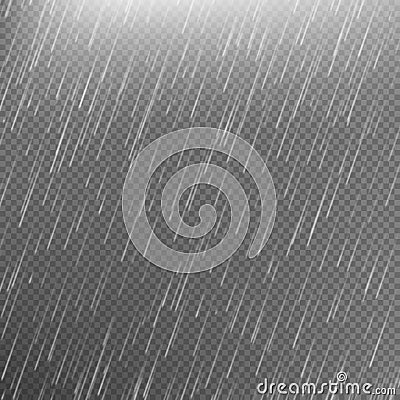 Rain transparent template background. EPS 10 Vector Illustration