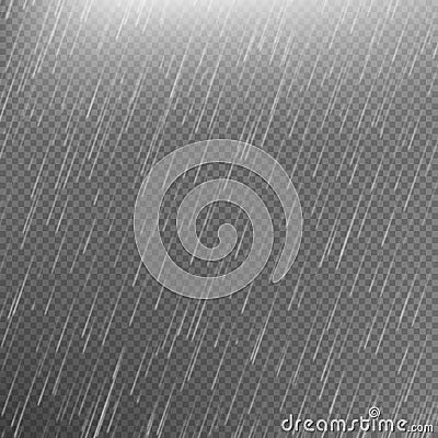 Rain transparent template background. EPS 10 Vector Illustration