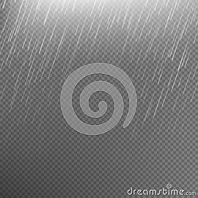 Rain transparent template background. EPS 10 Vector Illustration