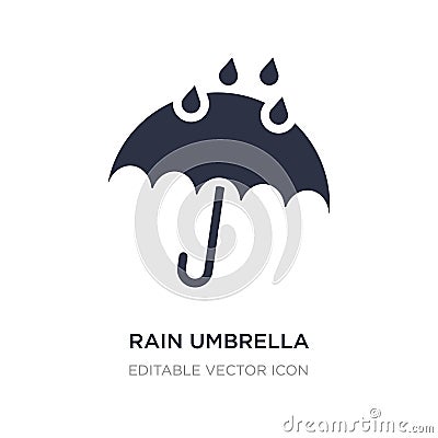 rain umbrella icon on white background. Simple element illustration from Weather concept Vector Illustration