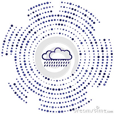 rain vector icon. rain editable stroke. rain linear symbol for use on web and mobile apps, logo, print media. Thin line Vector Illustration
