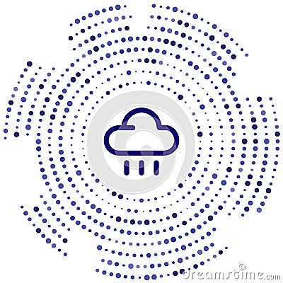 rain vector icon. rain editable stroke. rain linear symbol for use on web and mobile apps, logo, print media. Thin line Vector Illustration