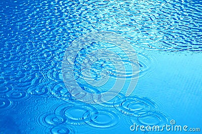 Rain in the water Stock Photo