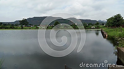 Rain water harvesting in the village. Stock Photo