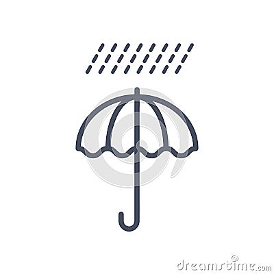 Rain Weather Icon Climate Forecast Concept Vector Illustration