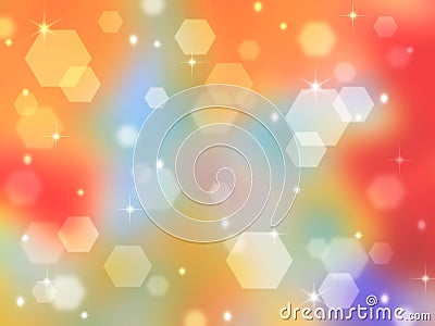 Rainbow abstract background with bokeh highlights Stock Photo