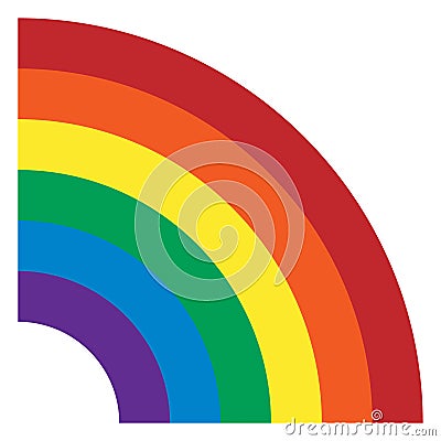 Rainbow arch vector icon. Decorative pattern weather symbol. Vector Illustration