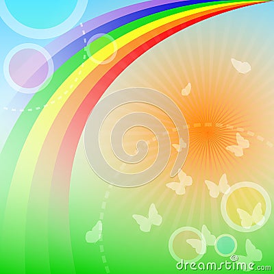 Rainbow background Vector Illustration