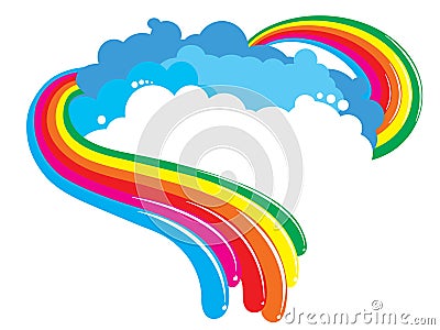 Rainbow background Vector Illustration