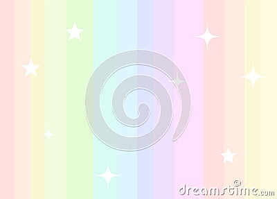 Rainbow background in pastel colours Vector Illustration