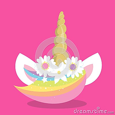 rainbow bangs flowers 12 Vector Illustration