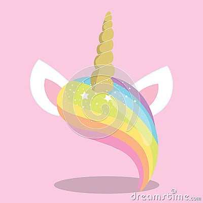 rainbow bangs stars 05 Vector Illustration