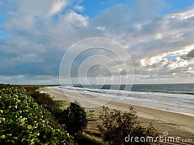 Rainbow Beach - the gate town to the Fraser Island Stock Photo