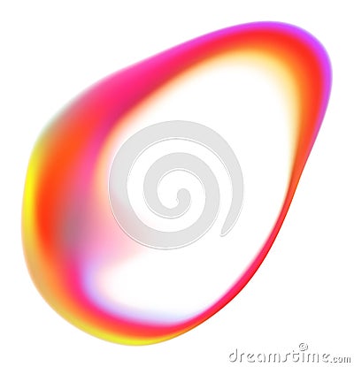 Rainbow Blob Shape Color Gradient Vector Illustration