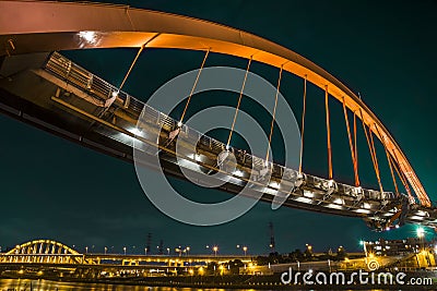 Rainbow Bridge in Taipei Editorial Stock Photo