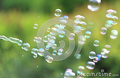 The rainbow bubbles Stock Photo