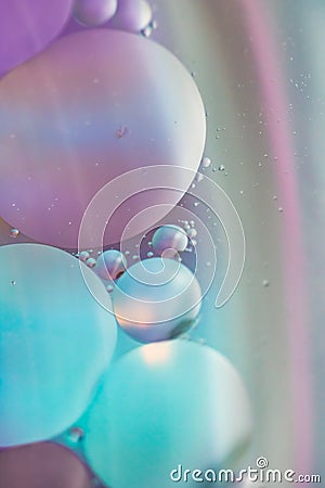 Rainbow Bubbles Oil on Water 6 Stock Photo