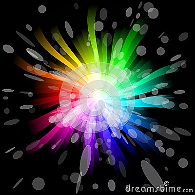 Rainbow Burst Vector Illustration