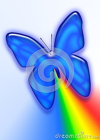 Rainbow Butterfly Stock Photo