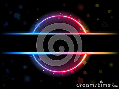 Rainbow Circle Border Vector Illustration