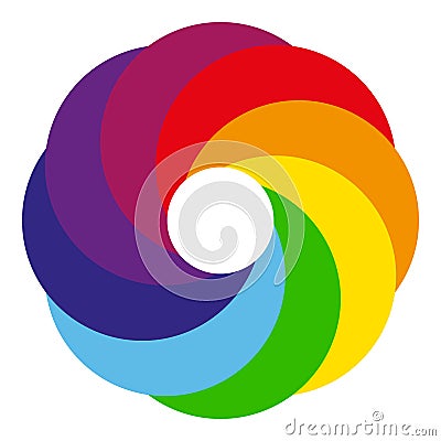 Rainbow Circle Logo Vector Illustration