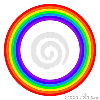 Rainbow circle spectrum colored Vector Illustration