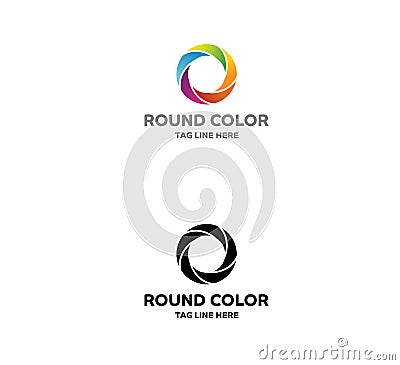 Rainbow Circle United Logo Stock Photo