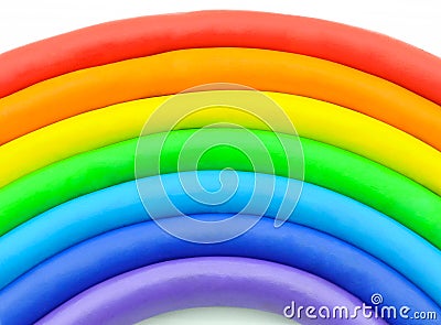 Rainbow clay plasticine Stock Photo