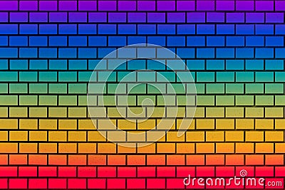 rainbow coloful wall Stock Photo