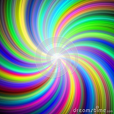 Rainbow colored happy wheel circle twirl image background picture Stock Photo